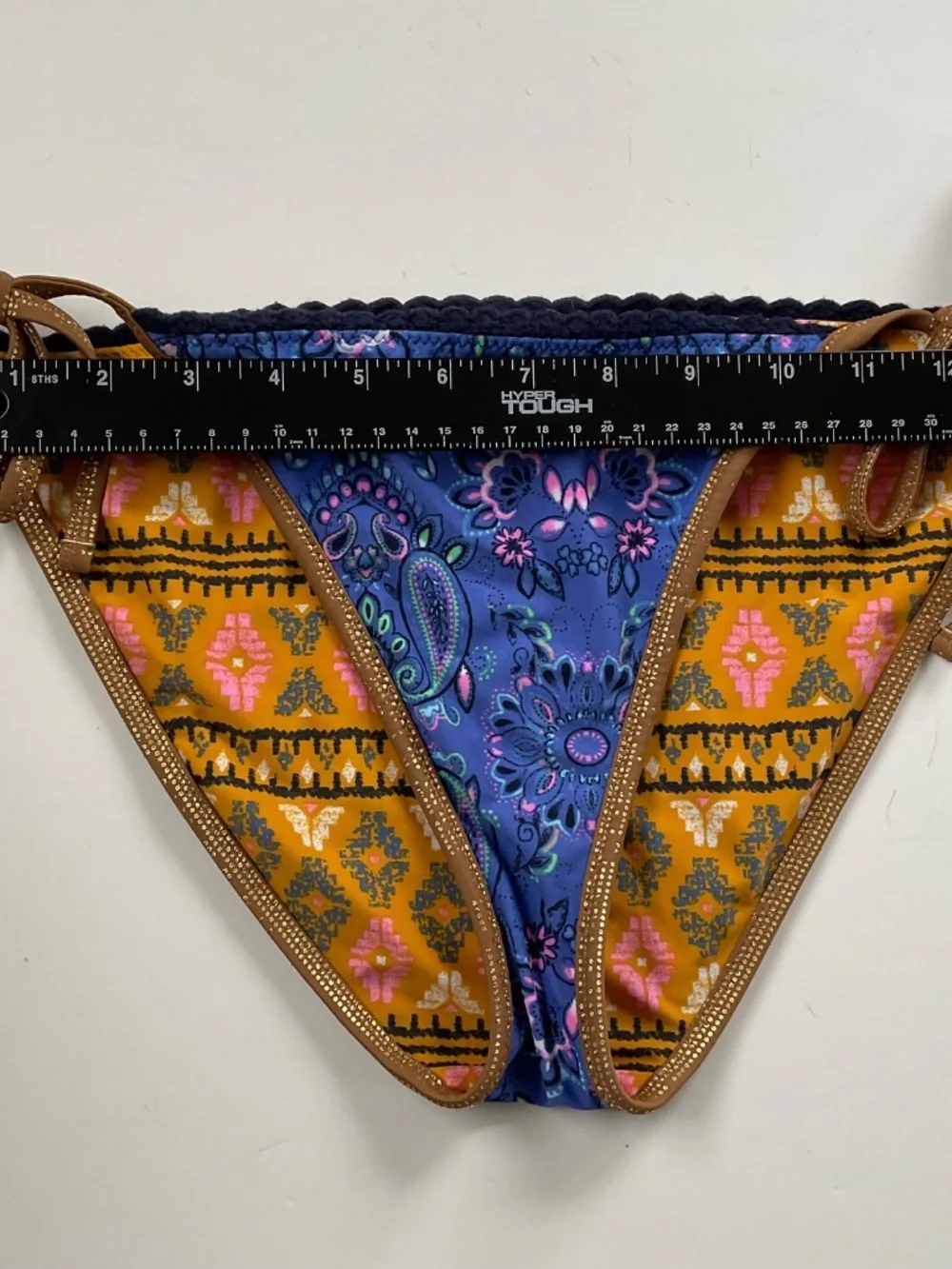 aerie Multicolor Floral Paisley Triangle String Bikini
